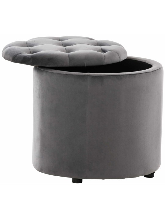 Tabouret Pantin velours, gris Tabouret Pantin velours, gris