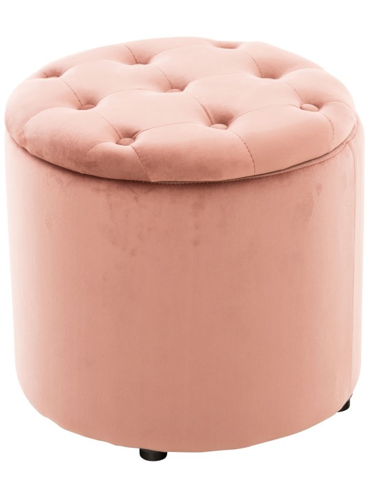Tabouret Pantin velours, rose