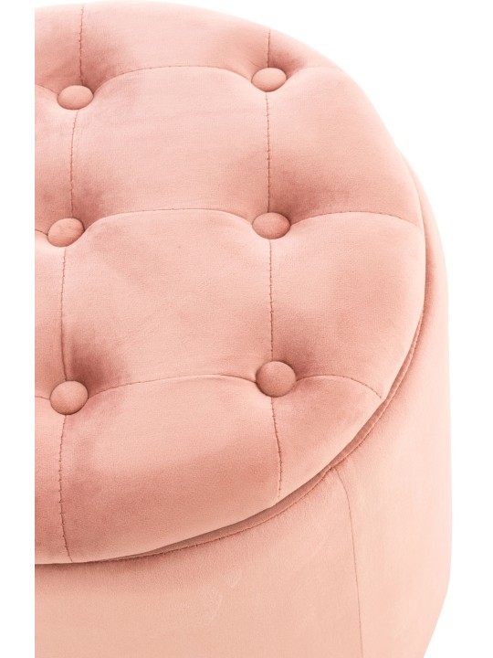 Tabouret Pantin velours, rose