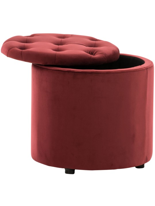 Tabouret Pantin velours, rouge Tabouret Pantin velours, rouge