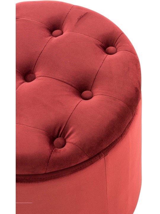Tabouret Pantin velours, rouge Tabouret Pantin velours, rouge