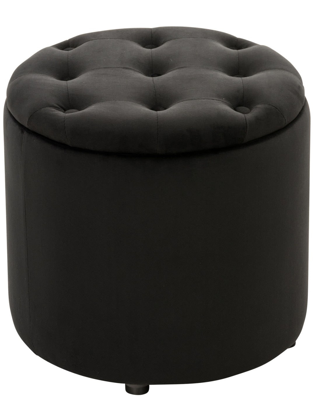 Tabouret Pantin velours, noir