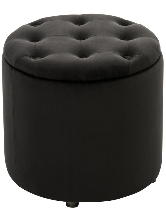 Tabouret Pantin velours, noir Tabouret Pantin velours, noir