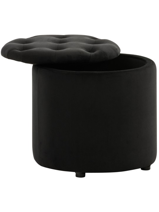 Tabouret Pantin velours, noir Tabouret Pantin velours, noir
