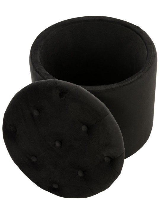 Tabouret Pantin velours, noir Tabouret Pantin velours, noir