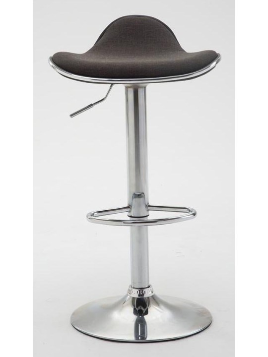 Lot de 2 tabourets de bar Shanghai tissu C, gris foncé