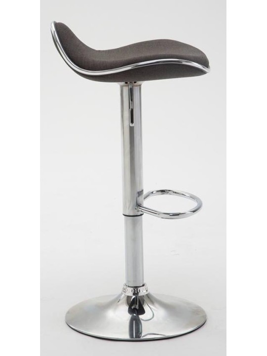 Lot de 2 tabourets de bar Shanghai tissu C, gris foncé