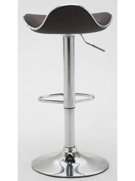 Lot de 2 tabourets de bar Shanghai tissu C, gris foncé