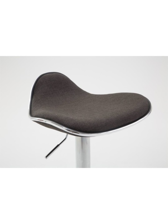 Lot de 2 tabourets de bar Shanghai tissu C, gris foncé