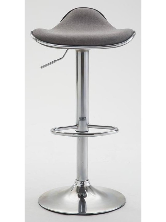 Lot de 2 tabourets de bar Shanghai tissu C, gris clair