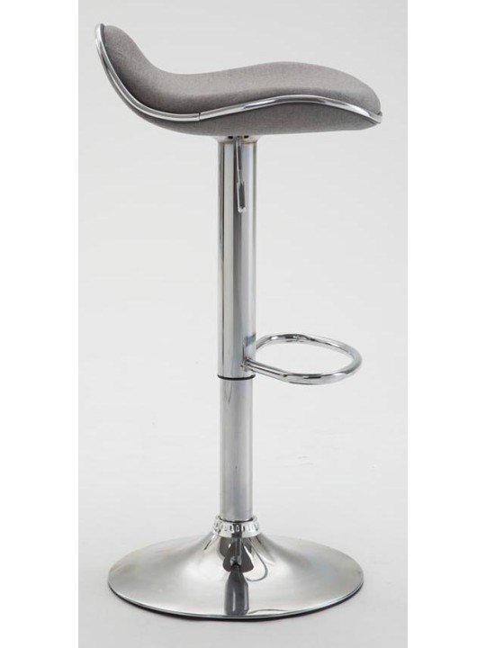 Lot de 2 tabourets de bar Shanghai tissu C, gris clair