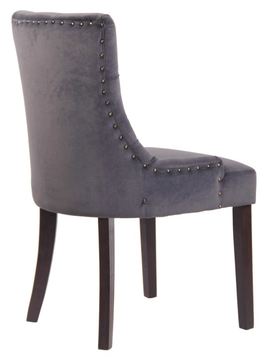 Chaise de salle à manger Aberdeen velours antique, gris foncé Chaise de salle à manger Aberdeen velours antique, gris foncé