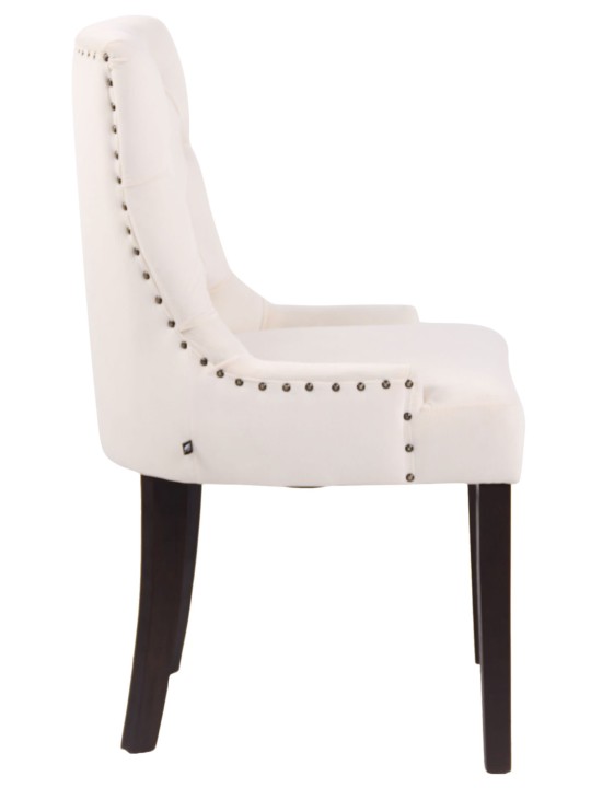 Chaise de salle à manger Aberdeen velours antique, crème Chaise de salle à manger Aberdeen velours antique, crème
