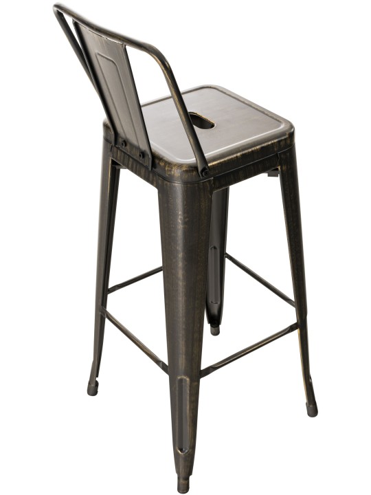 Tabouret de bar Mason antique, noir-or Tabouret de bar Mason antique, noir-or