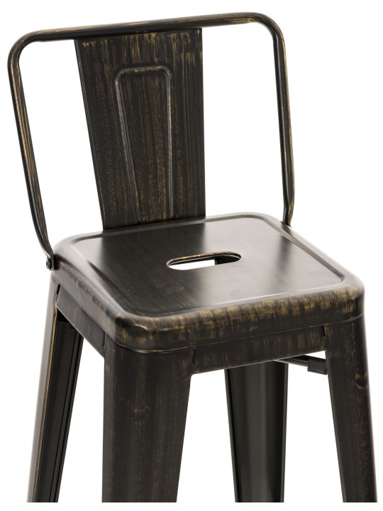 Tabouret de bar Mason antique, noir-or Tabouret de bar Mason antique, noir-or