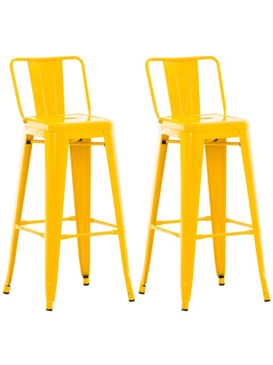 Lot de 2 tabourets de bar Mason, jaune