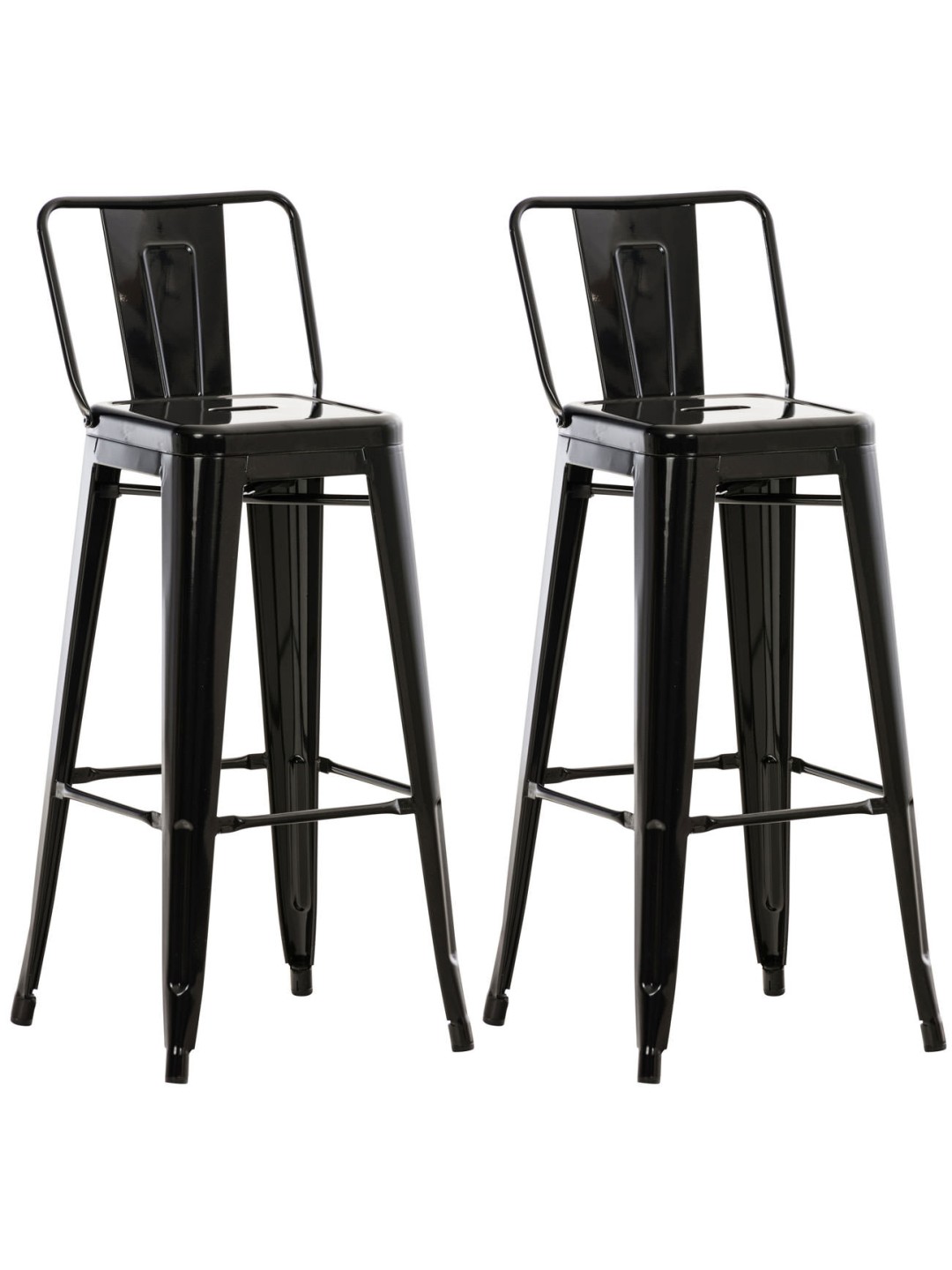 Lot de 2 tabourets de bar Mason, noir