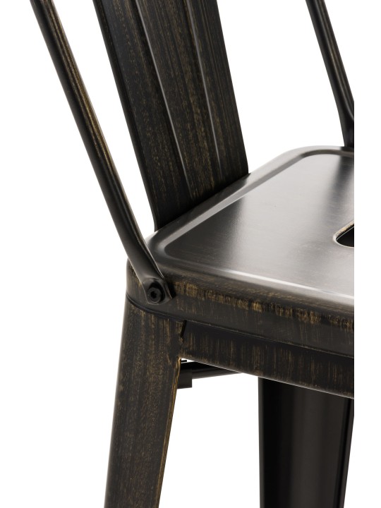 Lot de 2 tabourets de bar Mason, noir-or Lot de 2 tabourets de bar Mason, noir-or