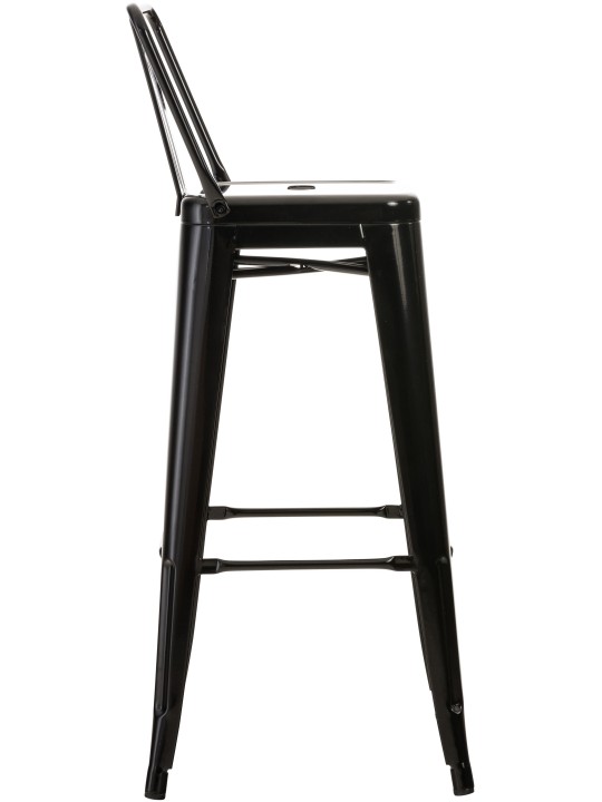 Lot de 4 tabourets de bar Mason, noir