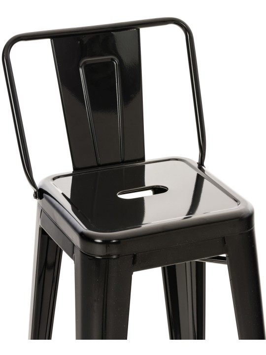 Lot de 4 tabourets de bar Mason, noir