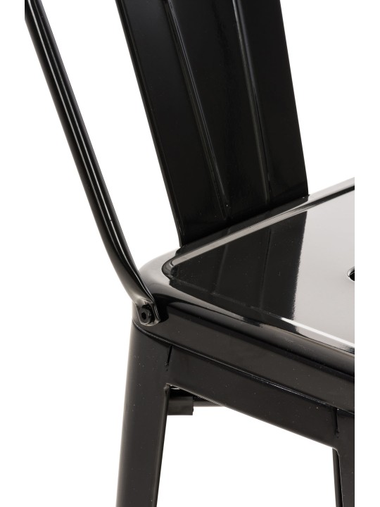 Lot de 4 tabourets de bar Mason, noir