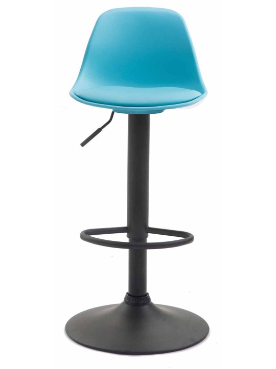 Lot de 2 tabourets de bar Kiel plastique, bleu