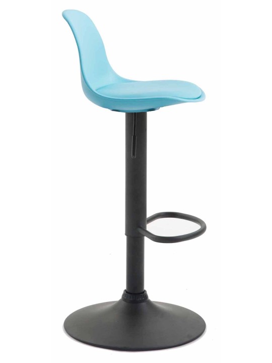 Lot de 2 tabourets de bar Kiel plastique, bleu