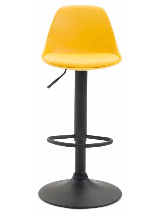 Lot de 2 tabourets de bar Kiel plastique, jaune