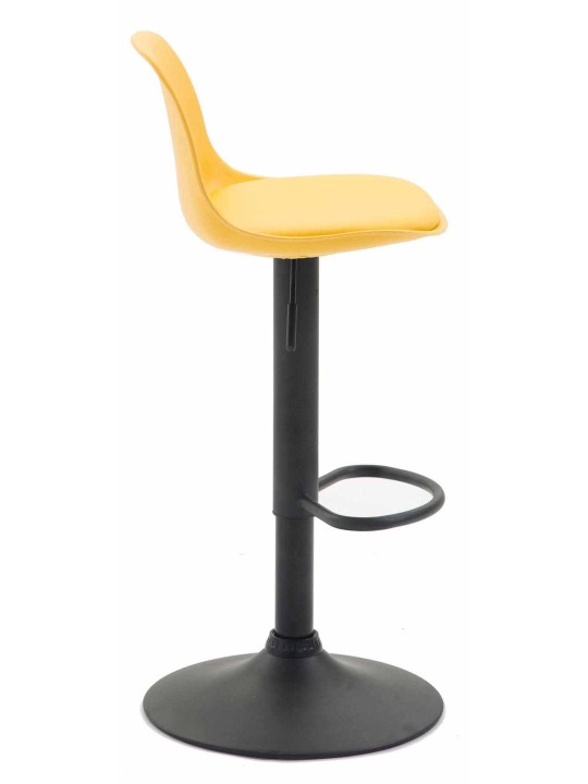 Lot de 2 tabourets de bar Kiel plastique, jaune