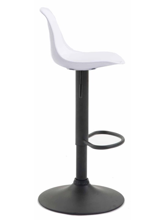 Lot de 2 tabourets de bar Kiel plastique, blanc