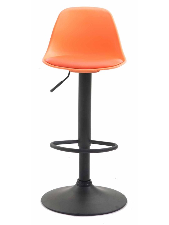 Lot de 2 tabourets de bar Kiel plastique, orange