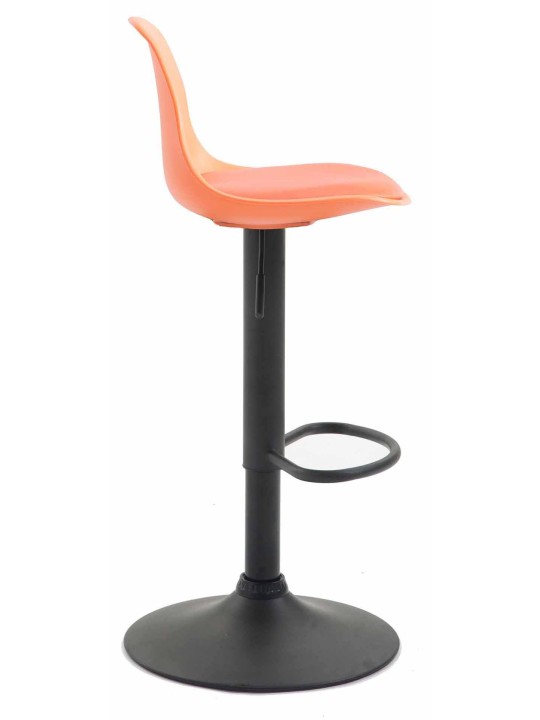 Lot de 2 tabourets de bar Kiel plastique, orange