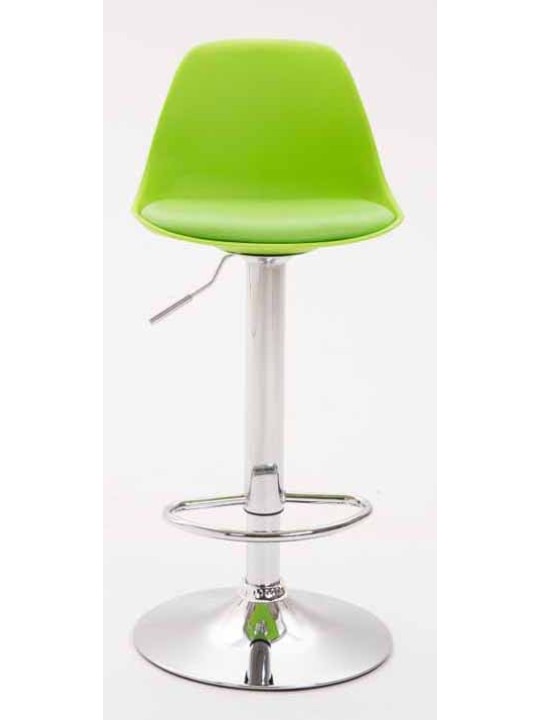 Lot de 2 tabourets de bar Kiel plastique chromé, vert