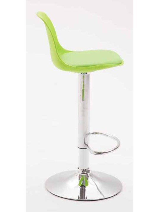Lot de 2 tabourets de bar Kiel plastique chromé, vert