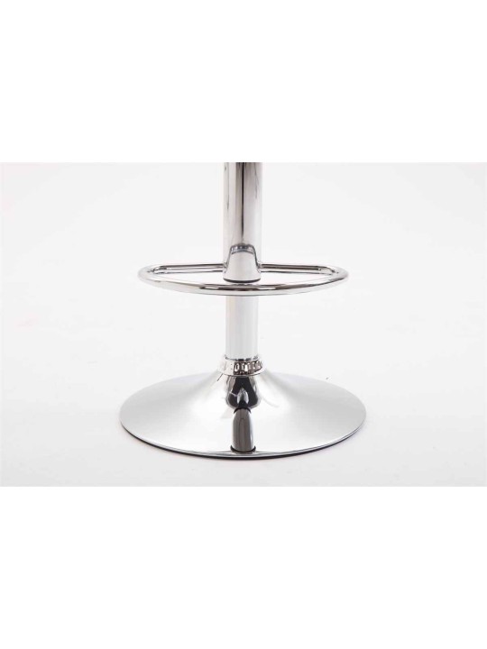 Lot de 2 tabourets de bar Kiel plastique chromé, orange