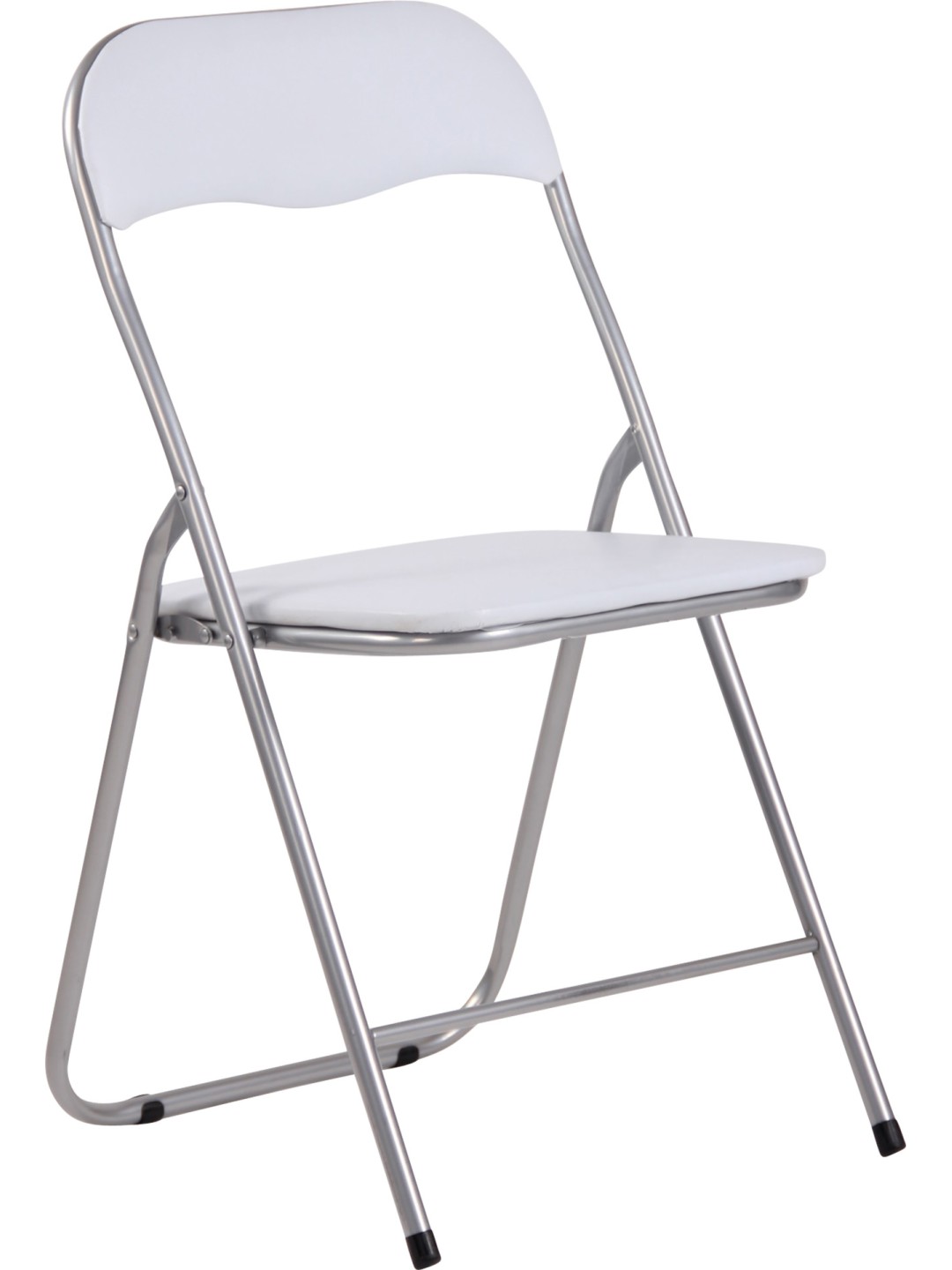 Chaise pliante Felix, blanc/argent