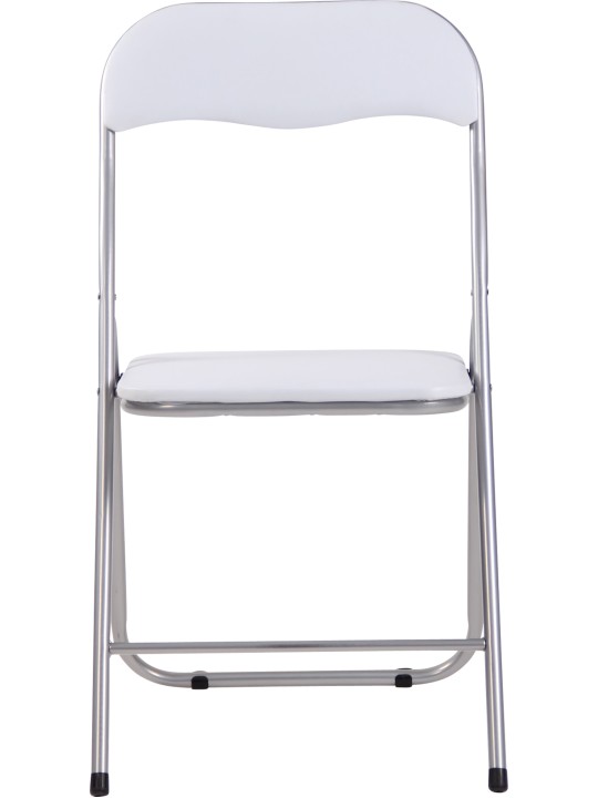 Chaise pliante Felix, blanc/argent
