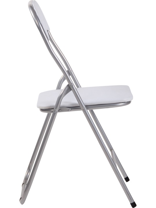 Chaise pliante Felix, blanc/argent