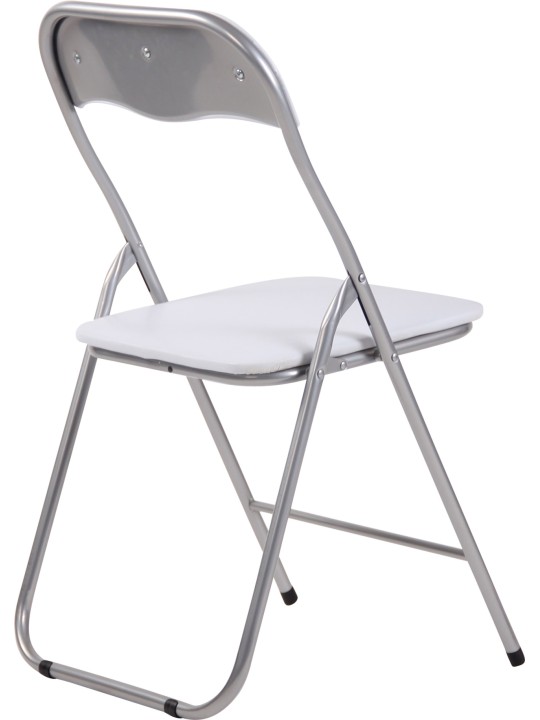 Chaise pliante Felix, blanc/argent