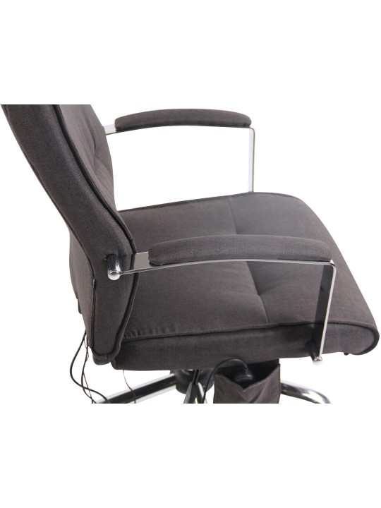 Chaise de bureau en tissu Portland avec fonction massage, gris foncé Chaise de bureau en tissu Portland avec fonction massage, gris foncé