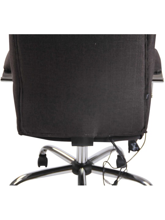 Chaise de bureau en tissu Portland avec fonction massage, gris foncé Chaise de bureau en tissu Portland avec fonction massage, gris foncé