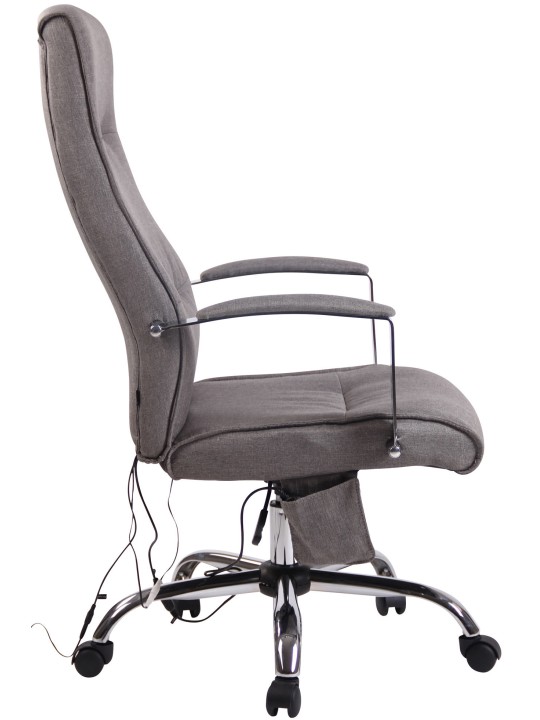 Chaise de bureau en tissu Portland avec fonction massage, gris Chaise de bureau en tissu Portland avec fonction massage, gris