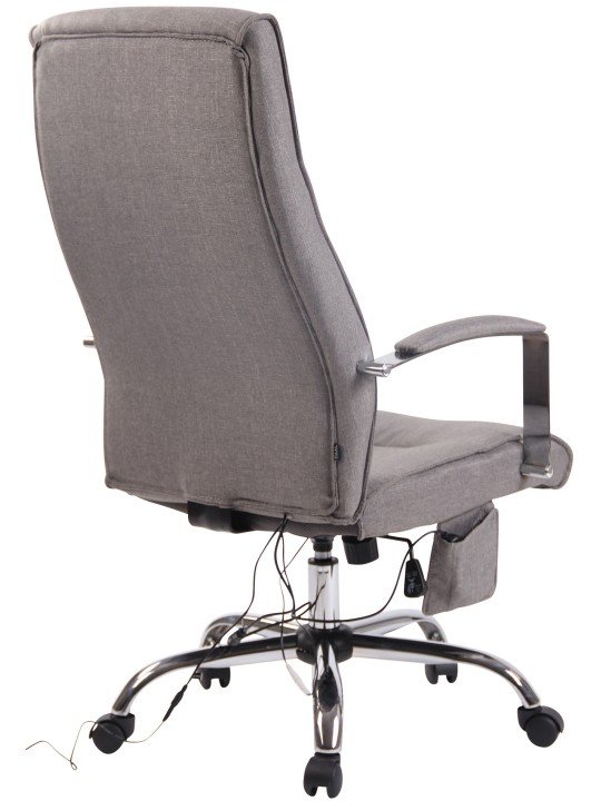 Chaise de bureau en tissu Portland avec fonction massage, gris Chaise de bureau en tissu Portland avec fonction massage, gris