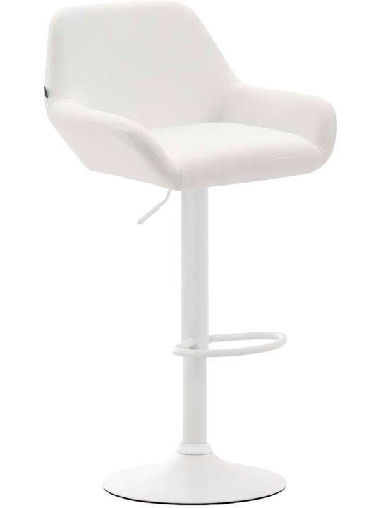 Tabouret de bar Braga simili cuir, blanc