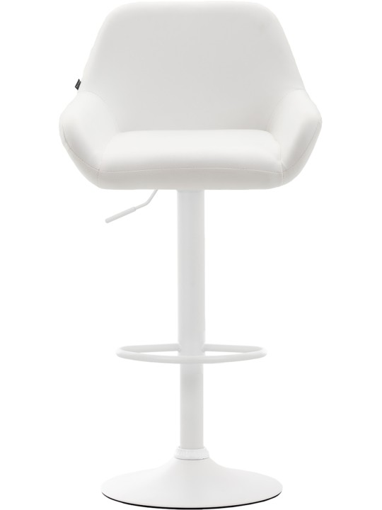 Tabouret de bar Braga simili cuir, blanc