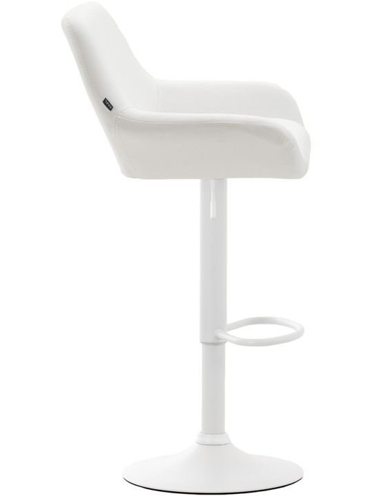 Tabouret de bar Braga simili cuir, blanc