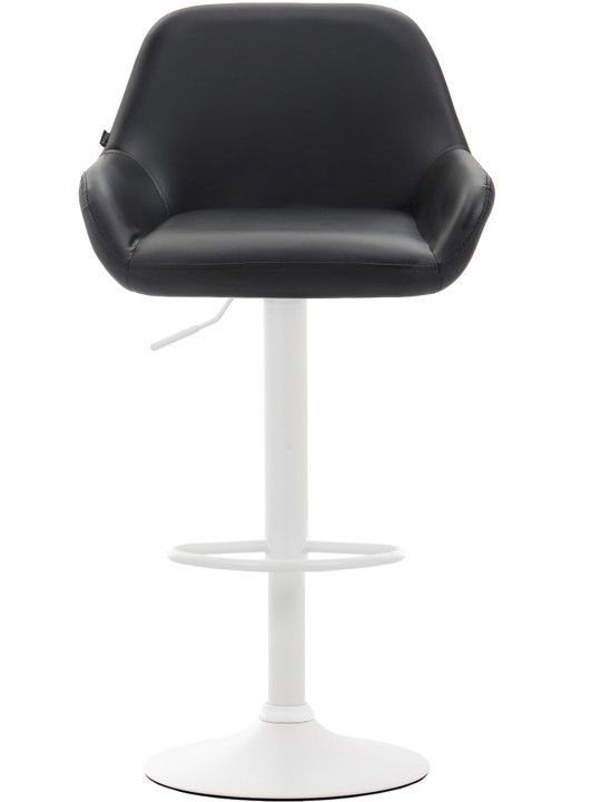 Tabouret de bar Braga simili cuir, noir