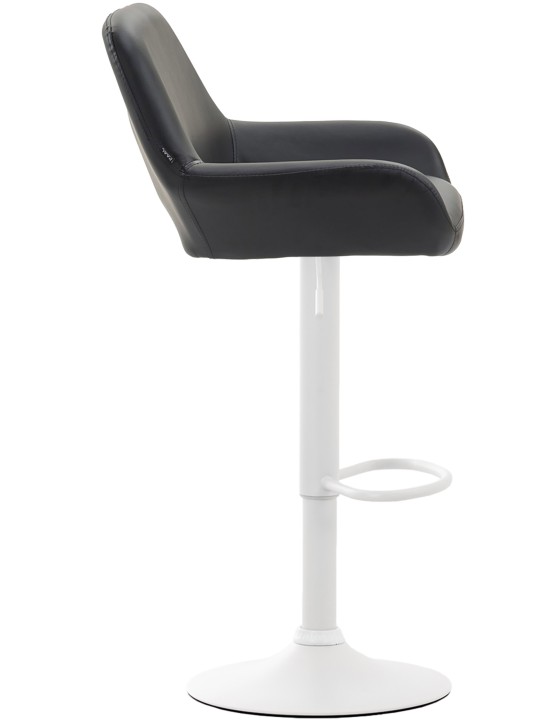 Tabouret de bar Braga simili cuir, noir
