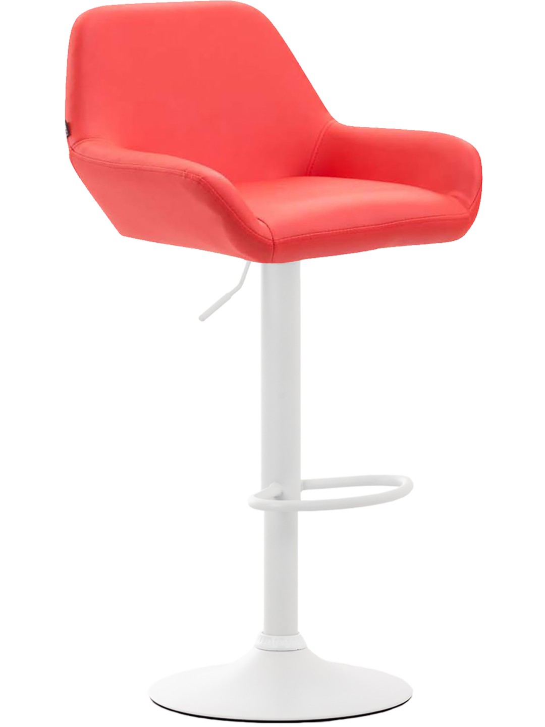 Tabouret de bar Braga simili cuir, rouge