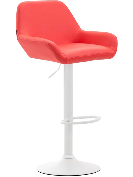 Tabouret de bar Braga simili cuir, rouge